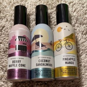 Bath & Body Works summer concentrated room spray trio